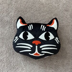 Novogratz Halloween retro Black Scaredy Cat decorative throw pillow